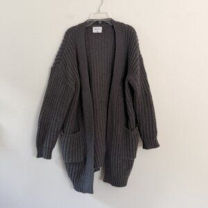 compania fantastica // chunky knit cozy cardigan gray S